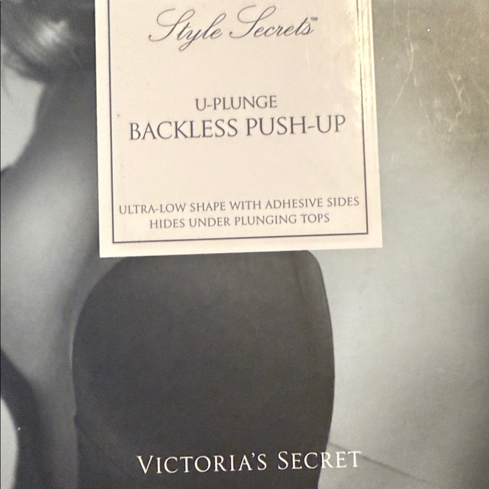 Victoria's Secret Black U-Plunge Backless Bra